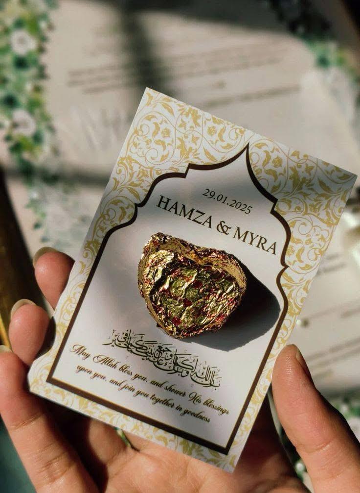 Nikkah Mubarak Chocolate Card