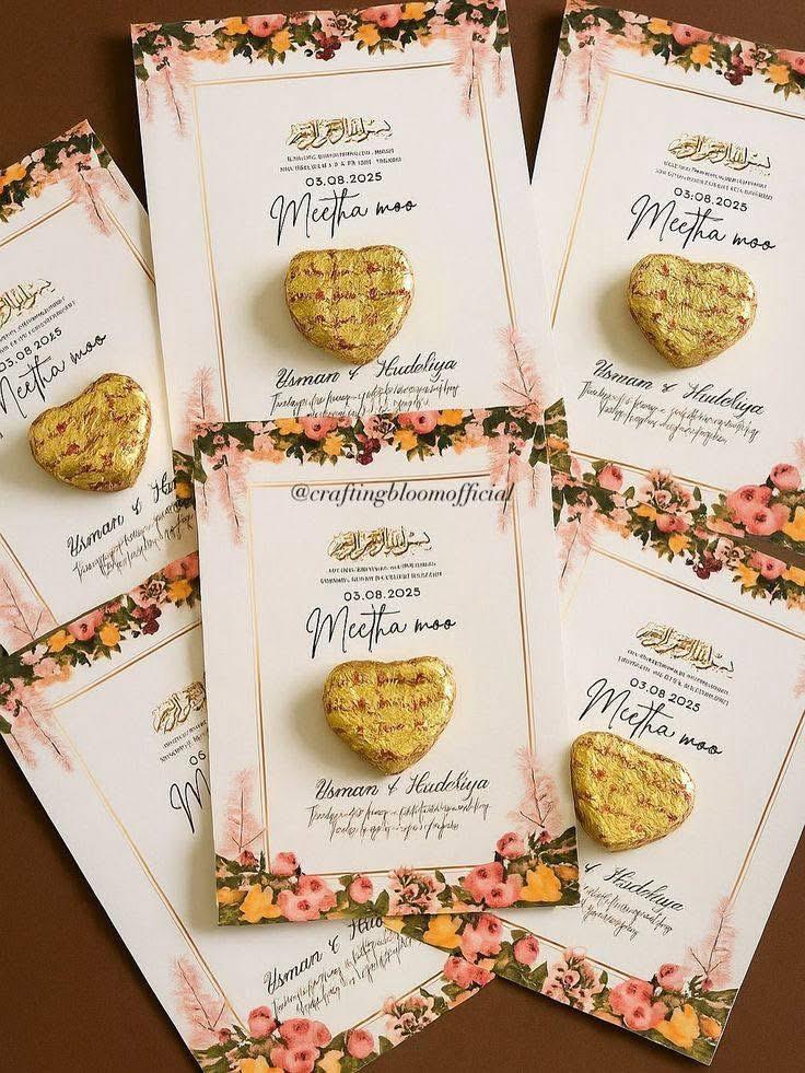 Nikkah Mubarak Chocolate Card