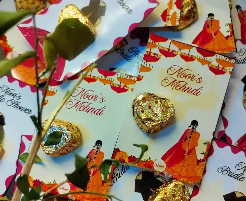 Mehndi Chocolate Favors